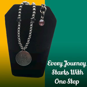 NA Narcotics Anonymous/AA bracelet 6-8". Every journey starts with one step.